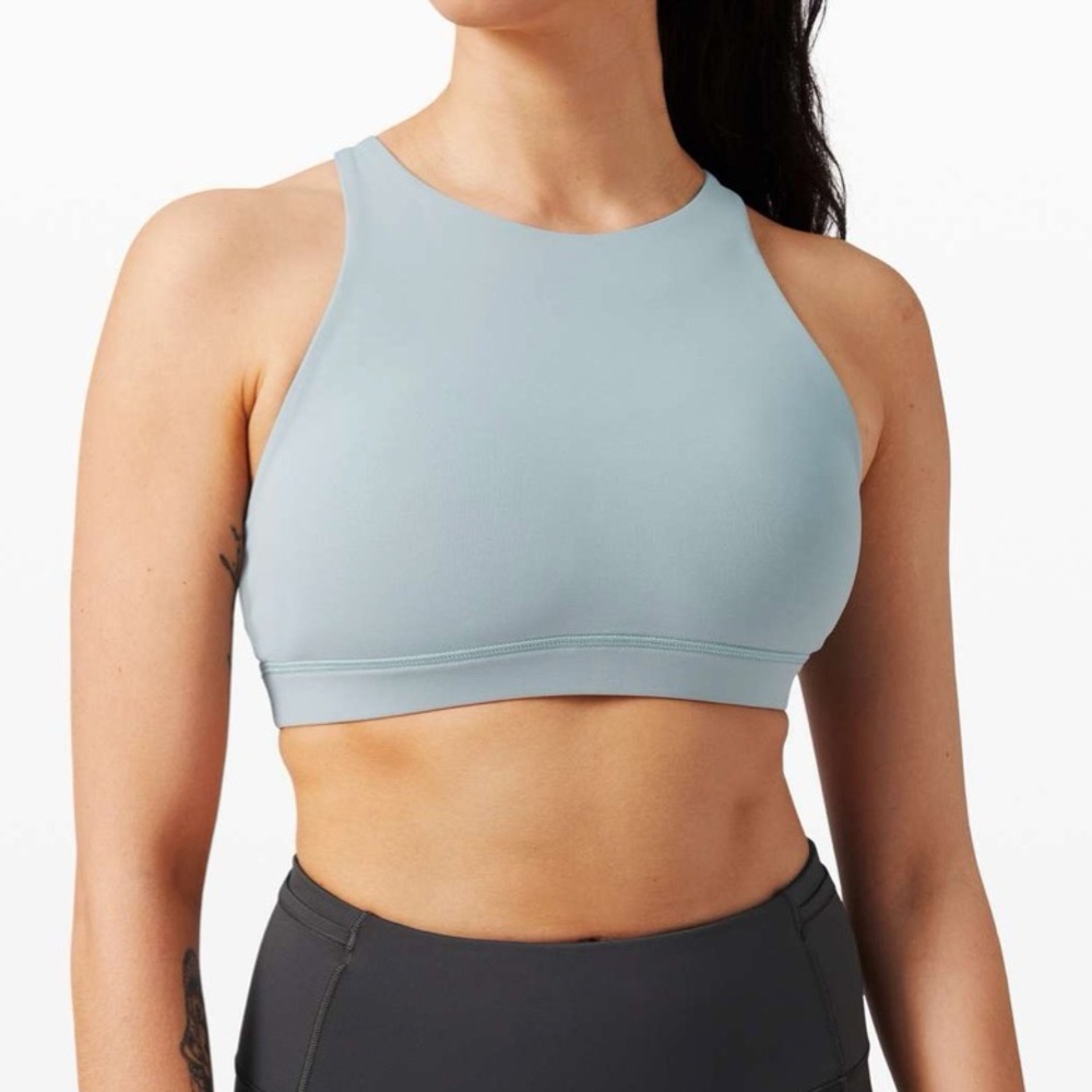 Lululemon Blue Cast Energy Bra High Neck *Medium Support, B-D Cup